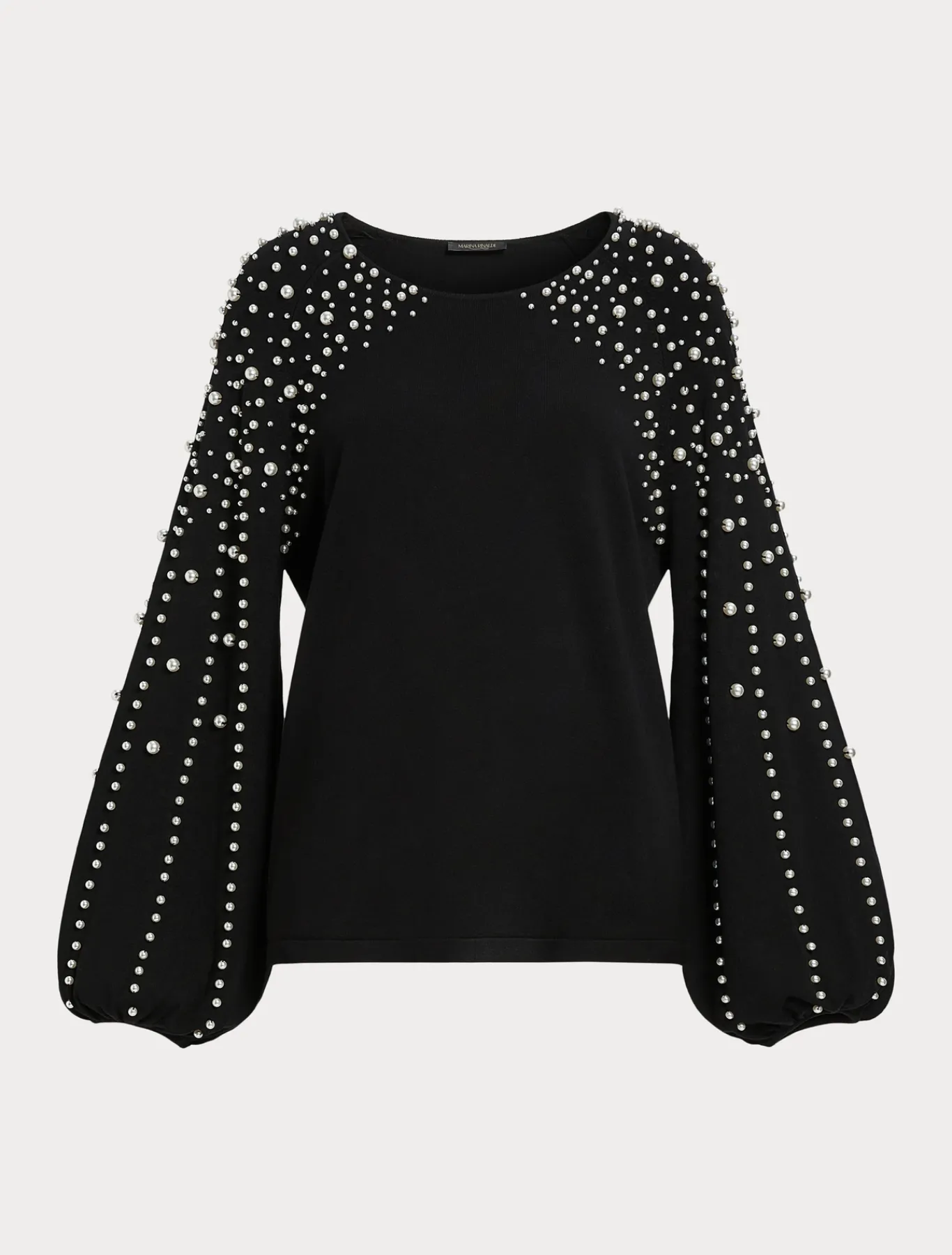 Marina Rinaldi Giacche | Maglieria*Maglia in viscosa stretch con perle NERO