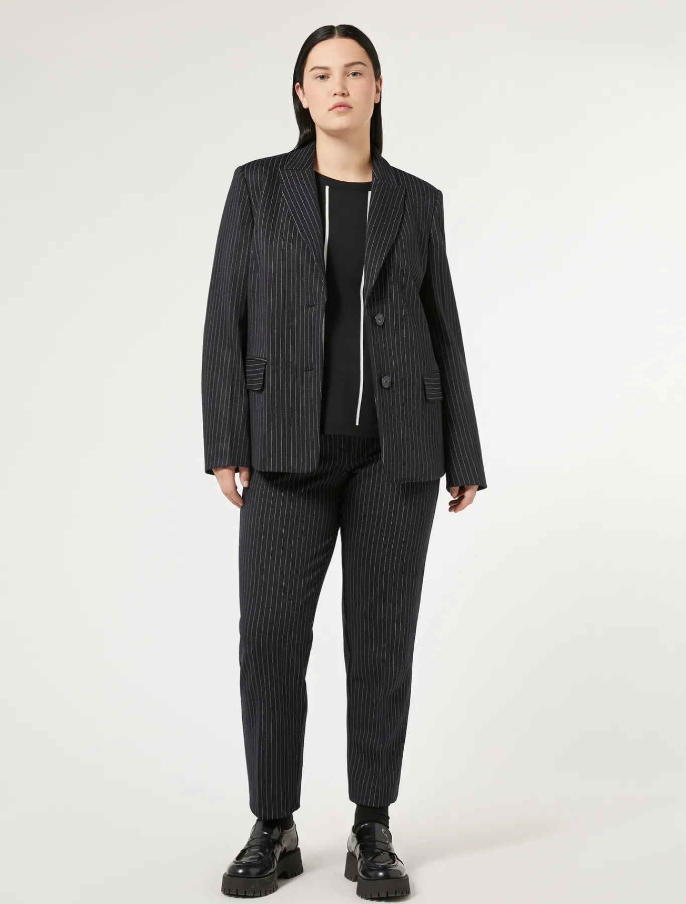 Marina Rinaldi Maglieria | Maglieria*Maglia in viscosa stretch BLUMARINO