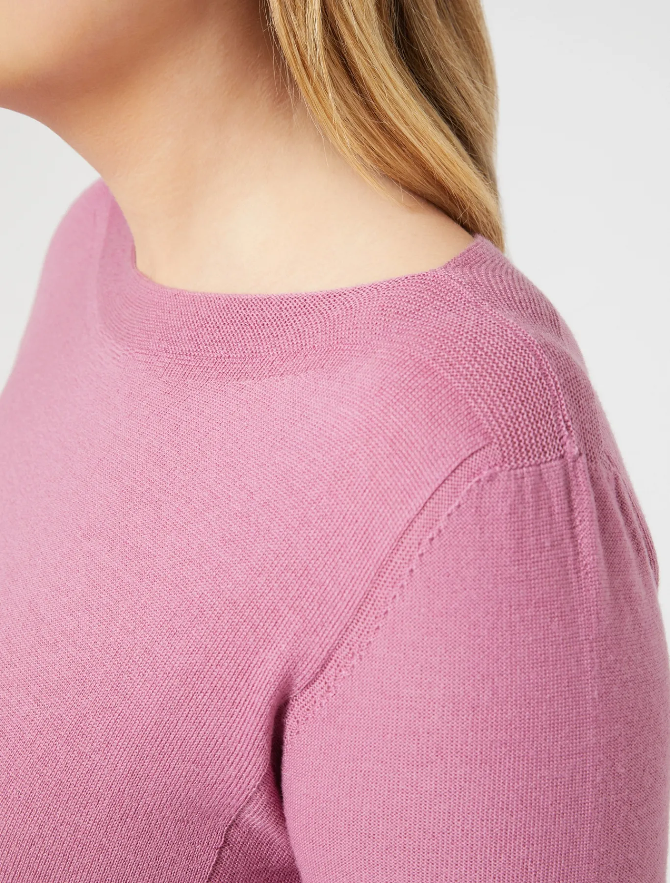 Marina Rinaldi Maglieria | Maglieria*Maglia seamless in lana CICLAMINO