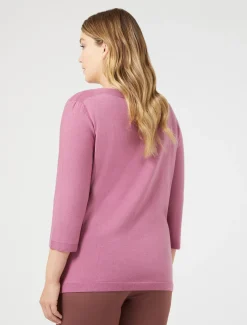 Marina Rinaldi Maglieria | Maglieria*Maglia seamless in lana CICLAMINO