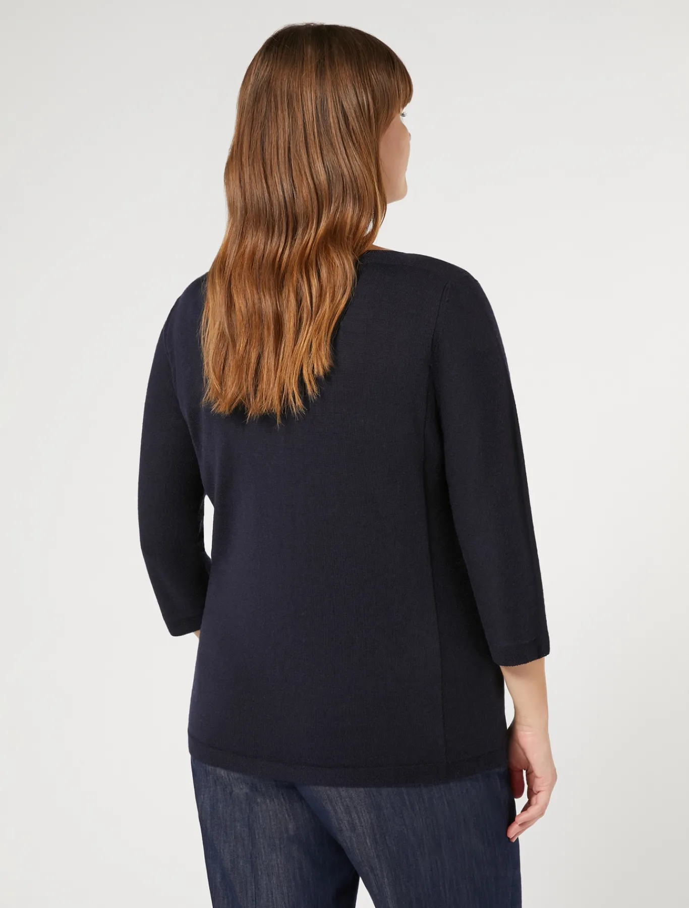 Marina Rinaldi Maglieria | Maglieria*Maglia seamless in lana BLUNOTTE
