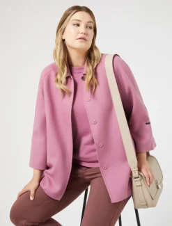 Marina Rinaldi Maglieria | Maglieria*Maglia seamless in lana CICLAMINO