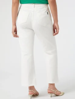 Marina Rinaldi Pantaloni & Jeans | Pantaloni & Jeans*Pantaloni flare in bull di cotone BIANCO