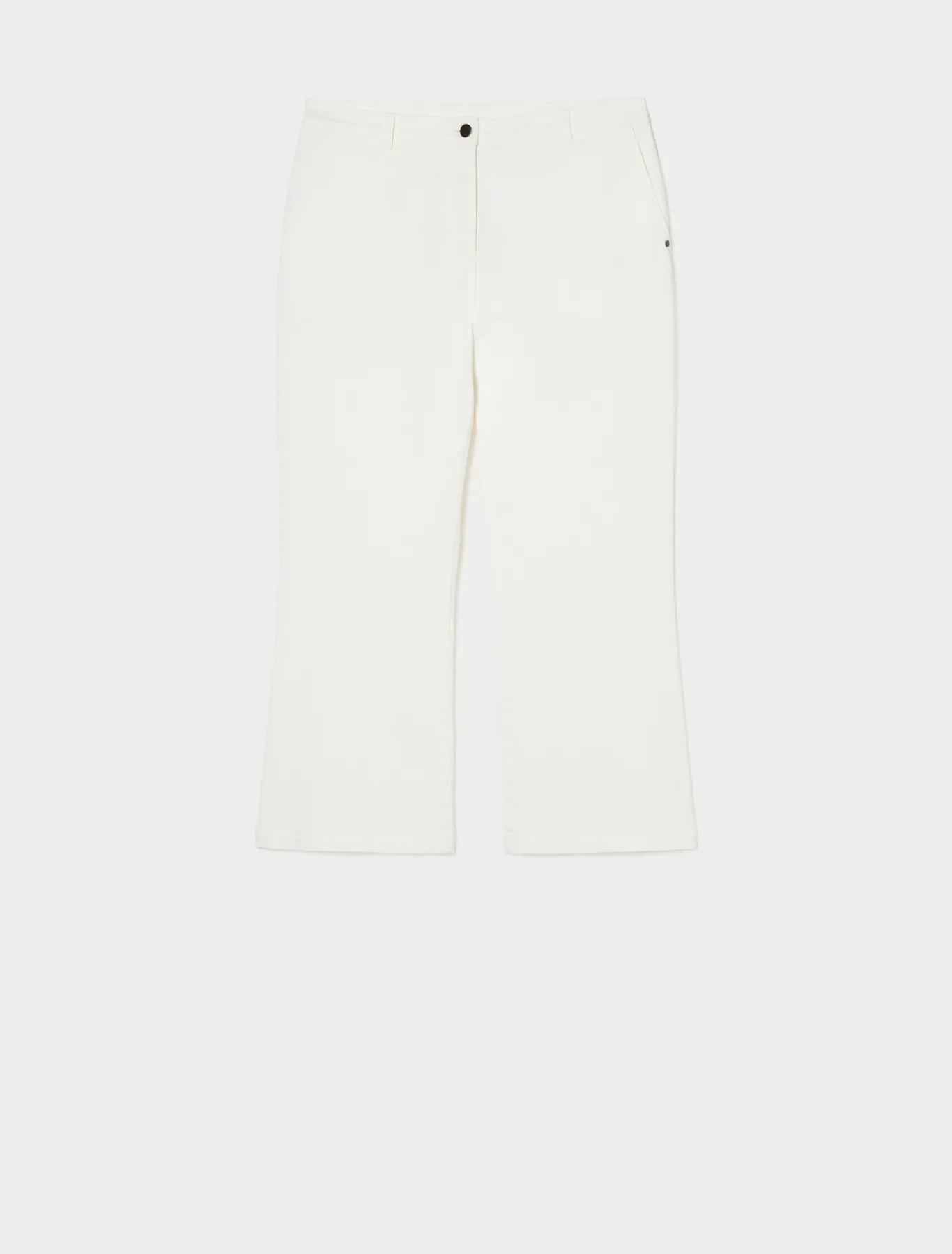 Marina Rinaldi Pantaloni & Jeans | Pantaloni & Jeans*Pantaloni flare in bull di cotone BIANCO