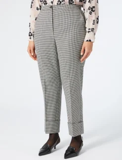 Marina Rinaldi Pantaloni & Jeans | Pantaloni & Jeans*Pantaloni in batavia di lana stretch NEROBIANCO