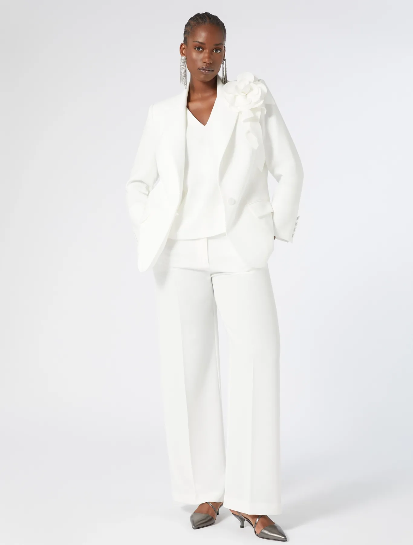 Marina Rinaldi Pantaloni E Gonne | Collezione Elegante*Pantaloni in cady triacetato BIANCO