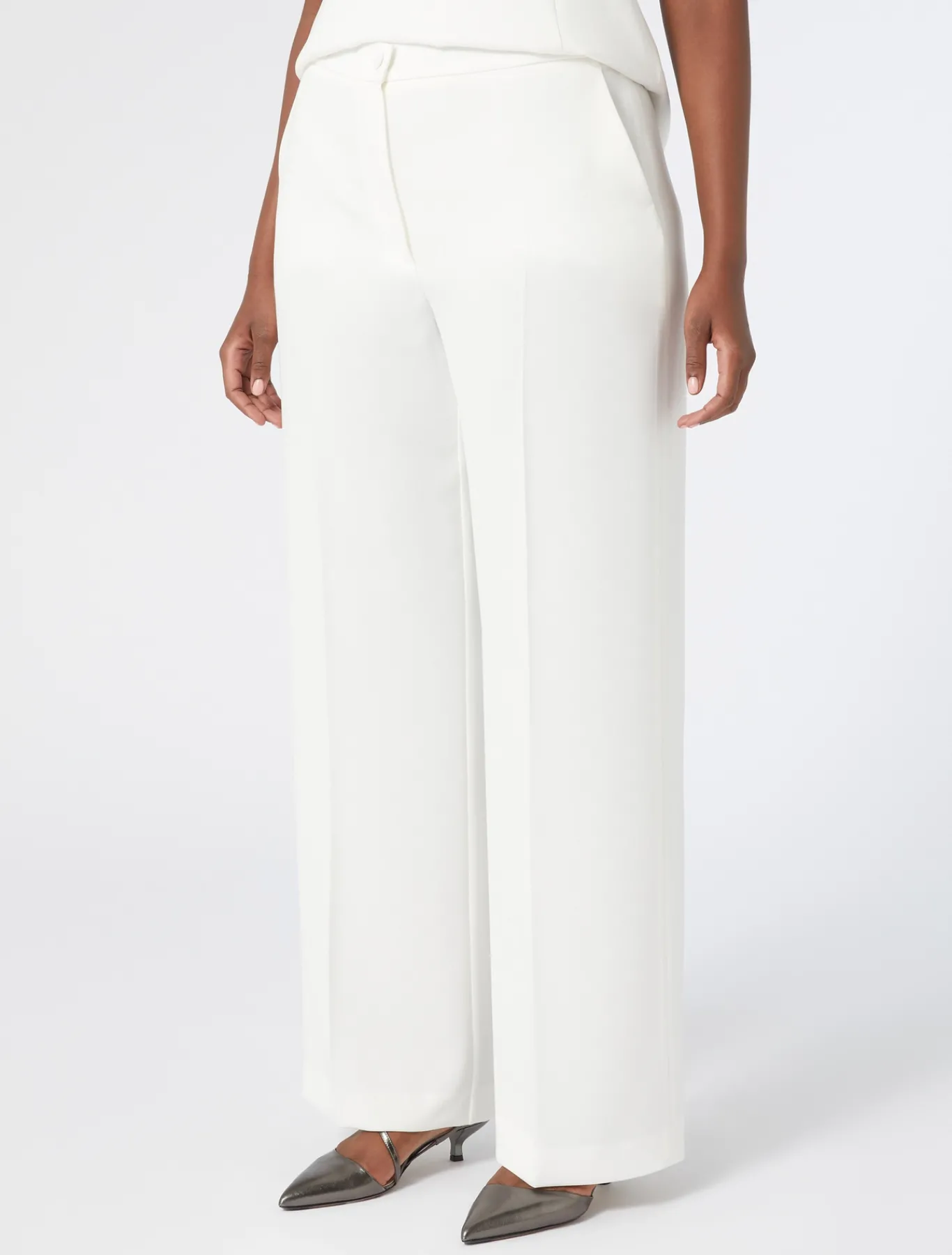 Marina Rinaldi Pantaloni E Gonne | Collezione Elegante*Pantaloni in cady triacetato BIANCO