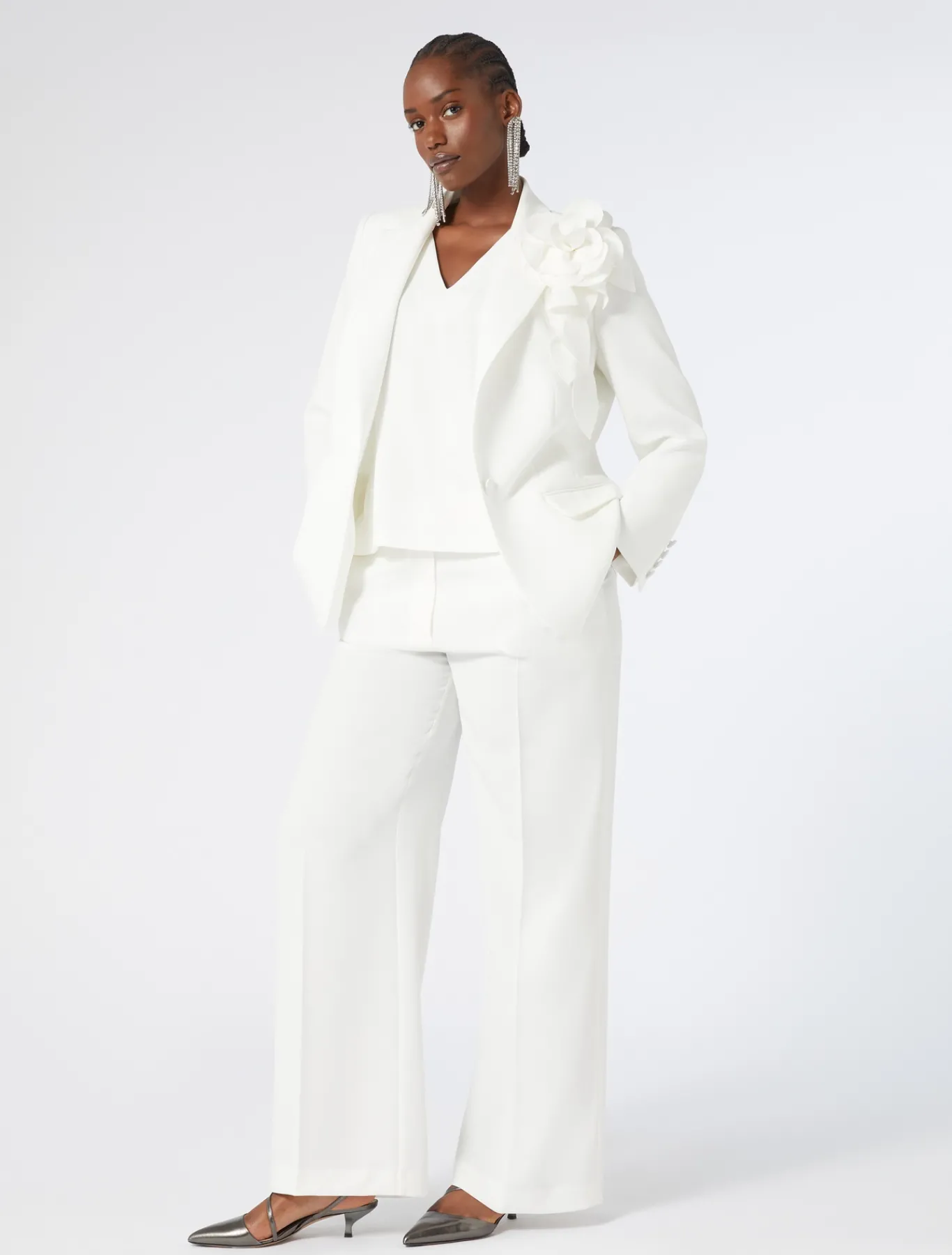 Marina Rinaldi Pantaloni E Gonne | Collezione Elegante*Pantaloni in cady triacetato BIANCO