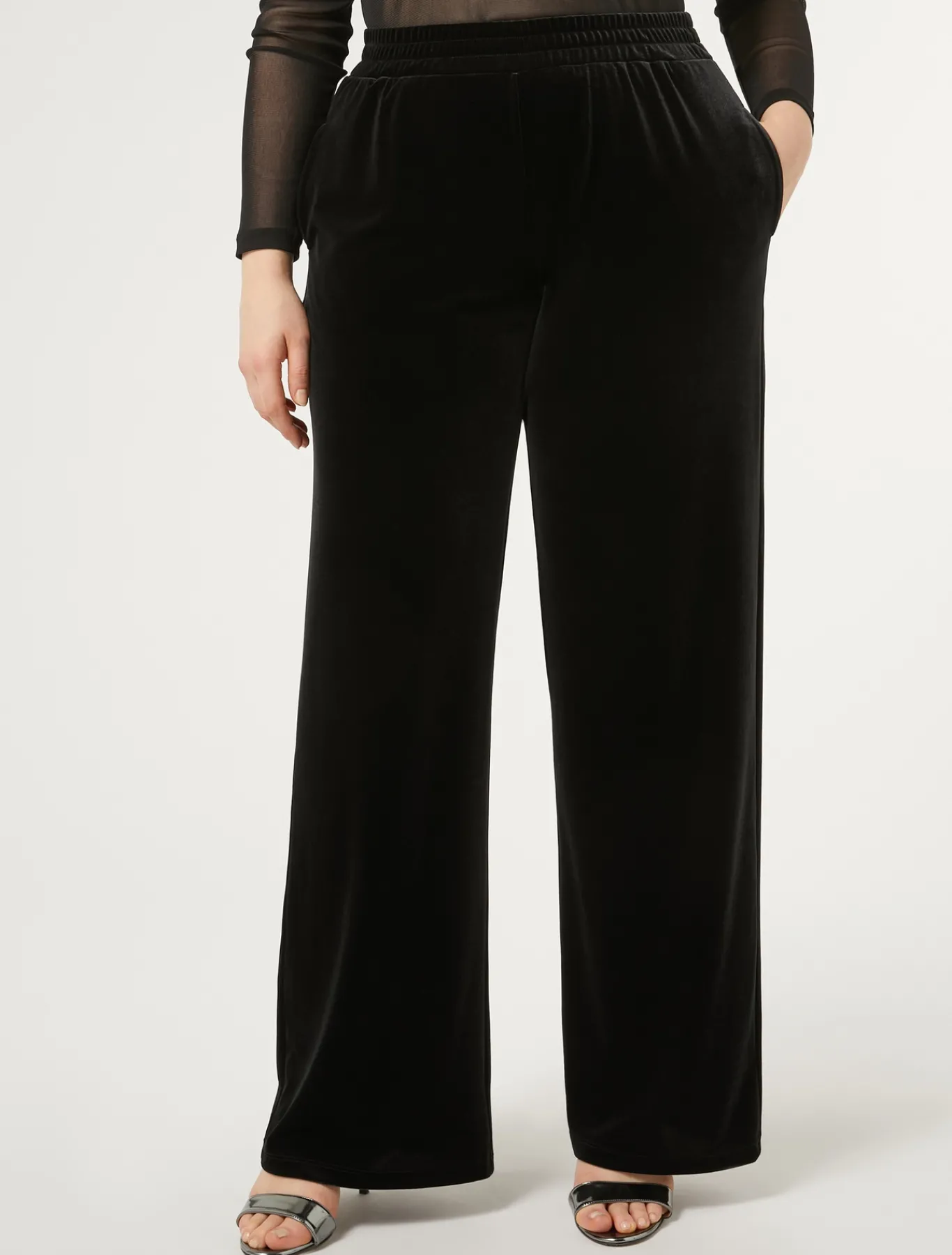 Marina Rinaldi Pantaloni & Jeans | Pantaloni & Jeans*Pantaloni in ciniglia stretch NERO