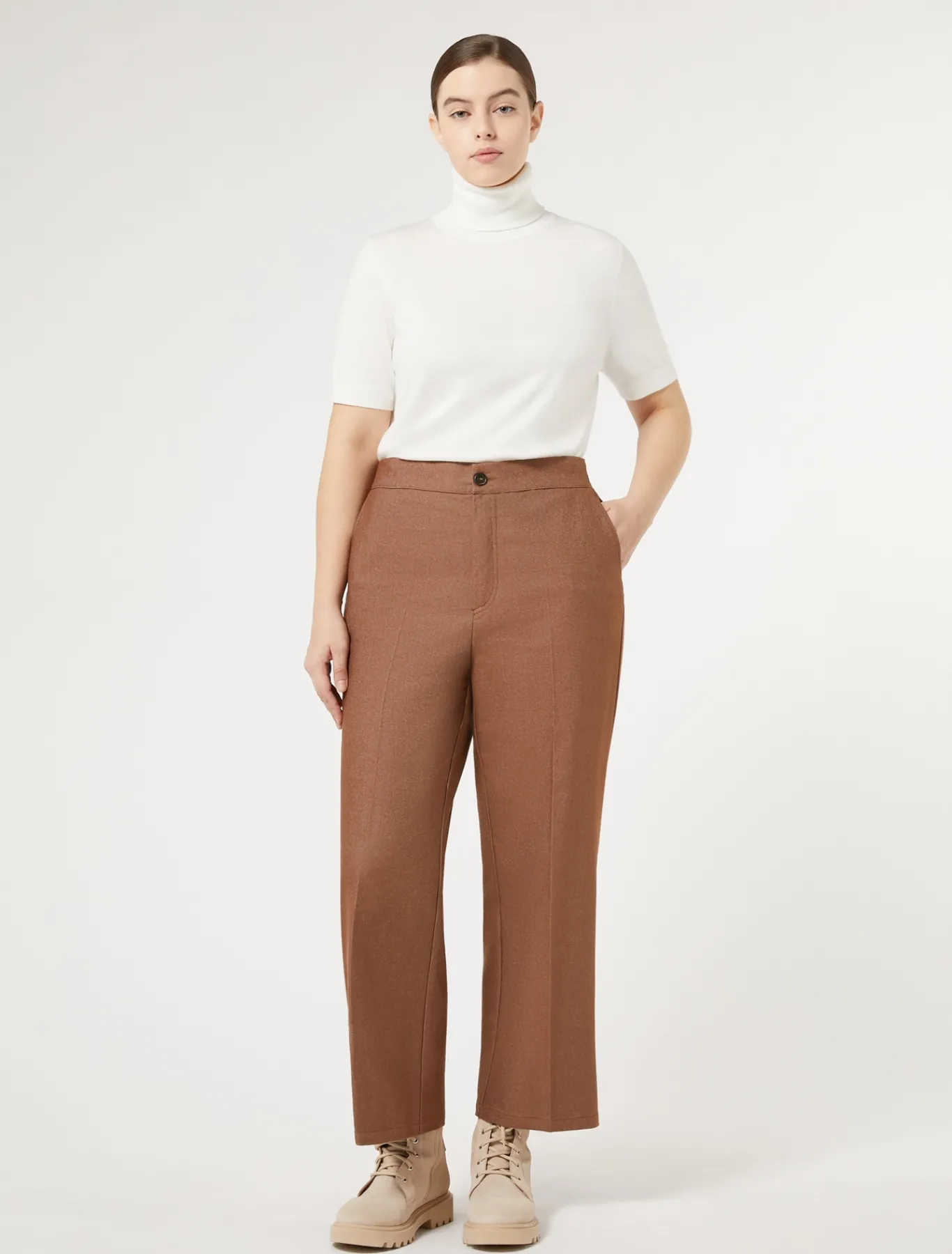 Marina Rinaldi Pantaloni & Jeans | Pantaloni & Jeans*Pantaloni in cotone effetto denim BRONZO