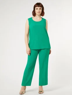 Marina Rinaldi Pantaloni E Gonne | Collezione Elegante*Pantaloni in crêpe envers satin VERDEBANDIERA