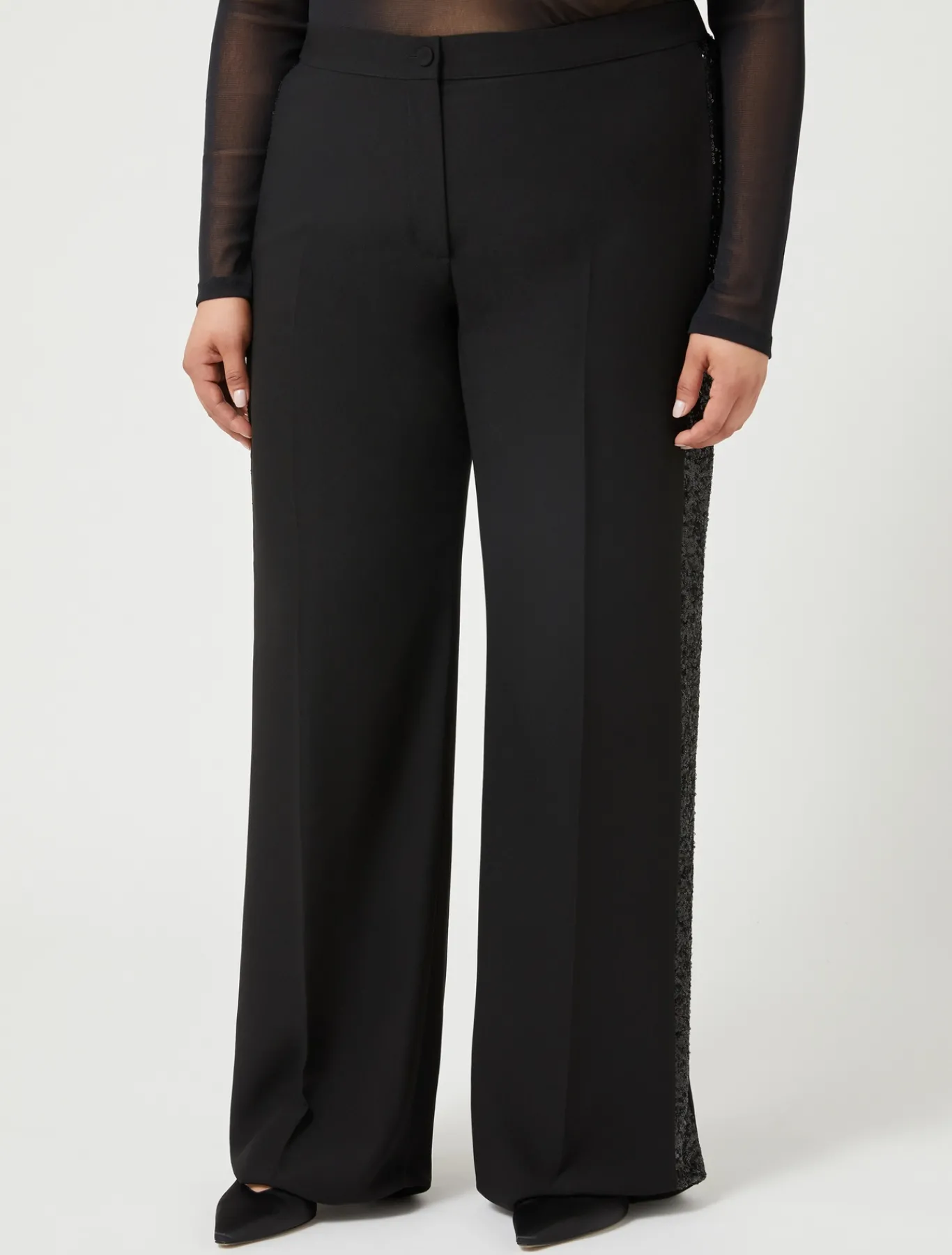 Marina Rinaldi Pantaloni & Jeans | Pantaloni & Jeans*Pantaloni in crêpe envers satin NERO