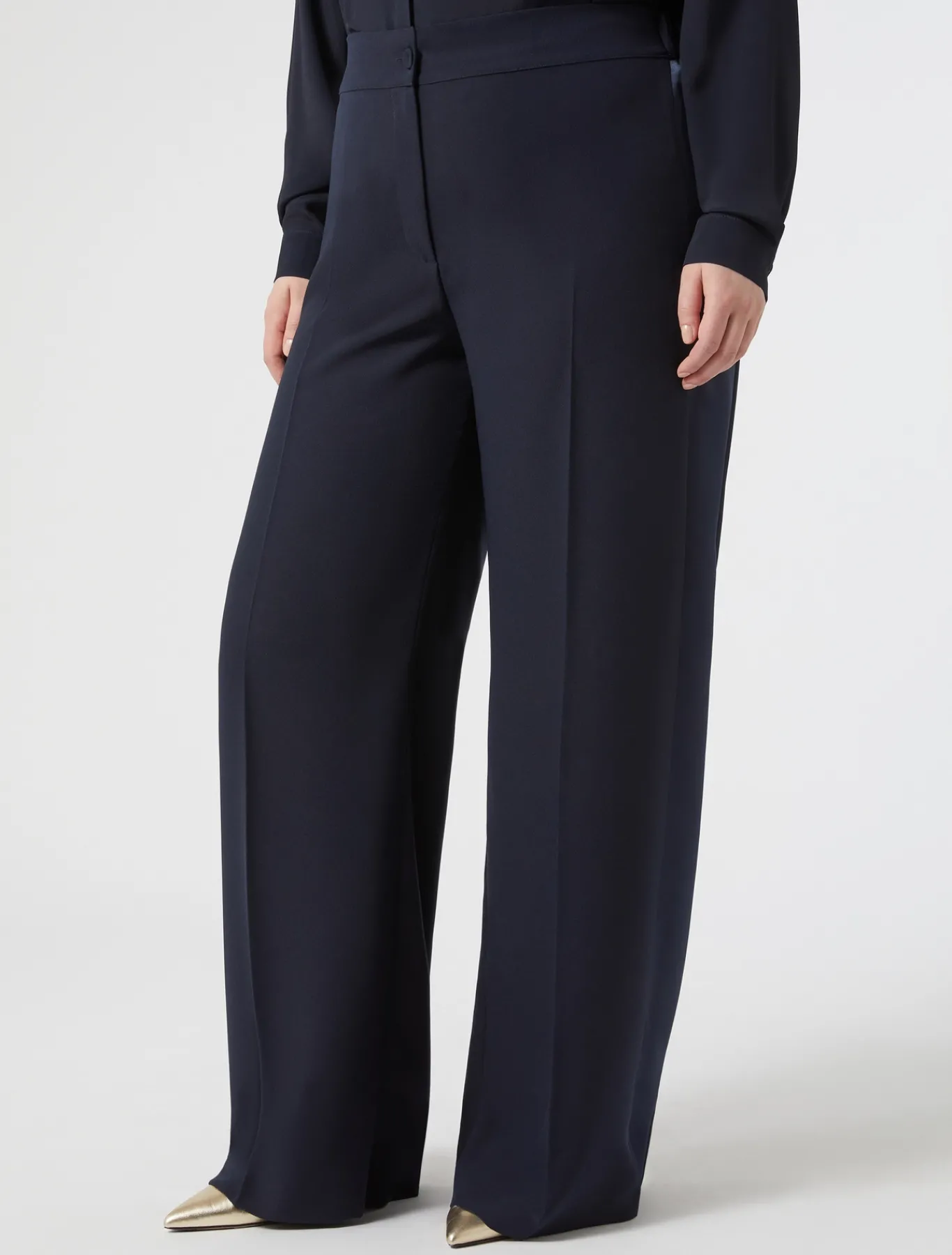 Marina Rinaldi Pantaloni E Gonne | Selezione Elegante*Pantaloni in crêpe envers satin BLUNOTTE