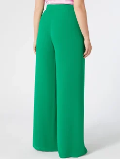 Marina Rinaldi Pantaloni E Gonne | Pantaloni & Jeans*Pantaloni in crêpe georgette VERDEBANDIERA