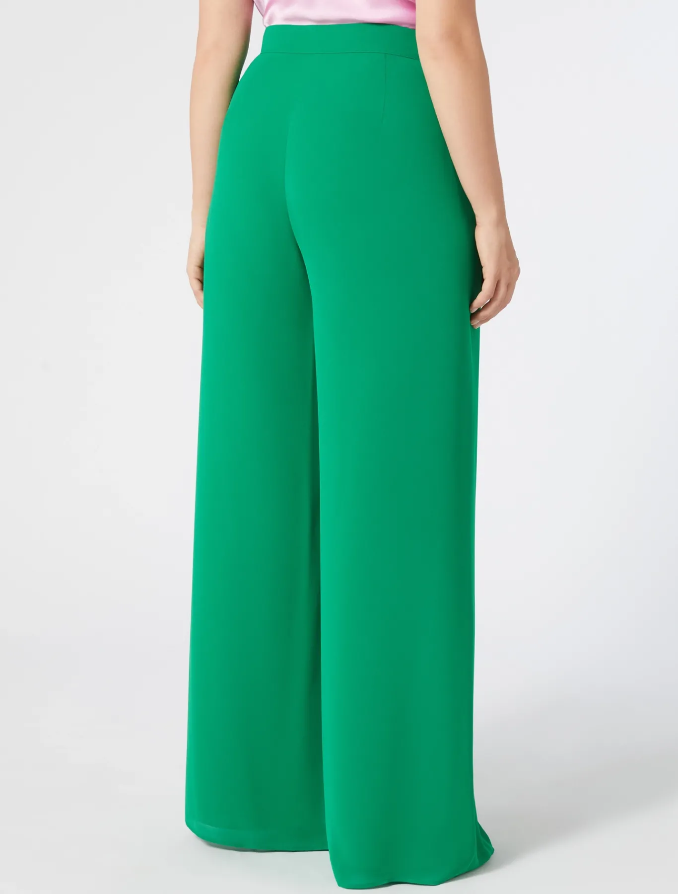 Marina Rinaldi Pantaloni E Gonne | Pantaloni & Jeans*Pantaloni in crêpe georgette VERDEBANDIERA