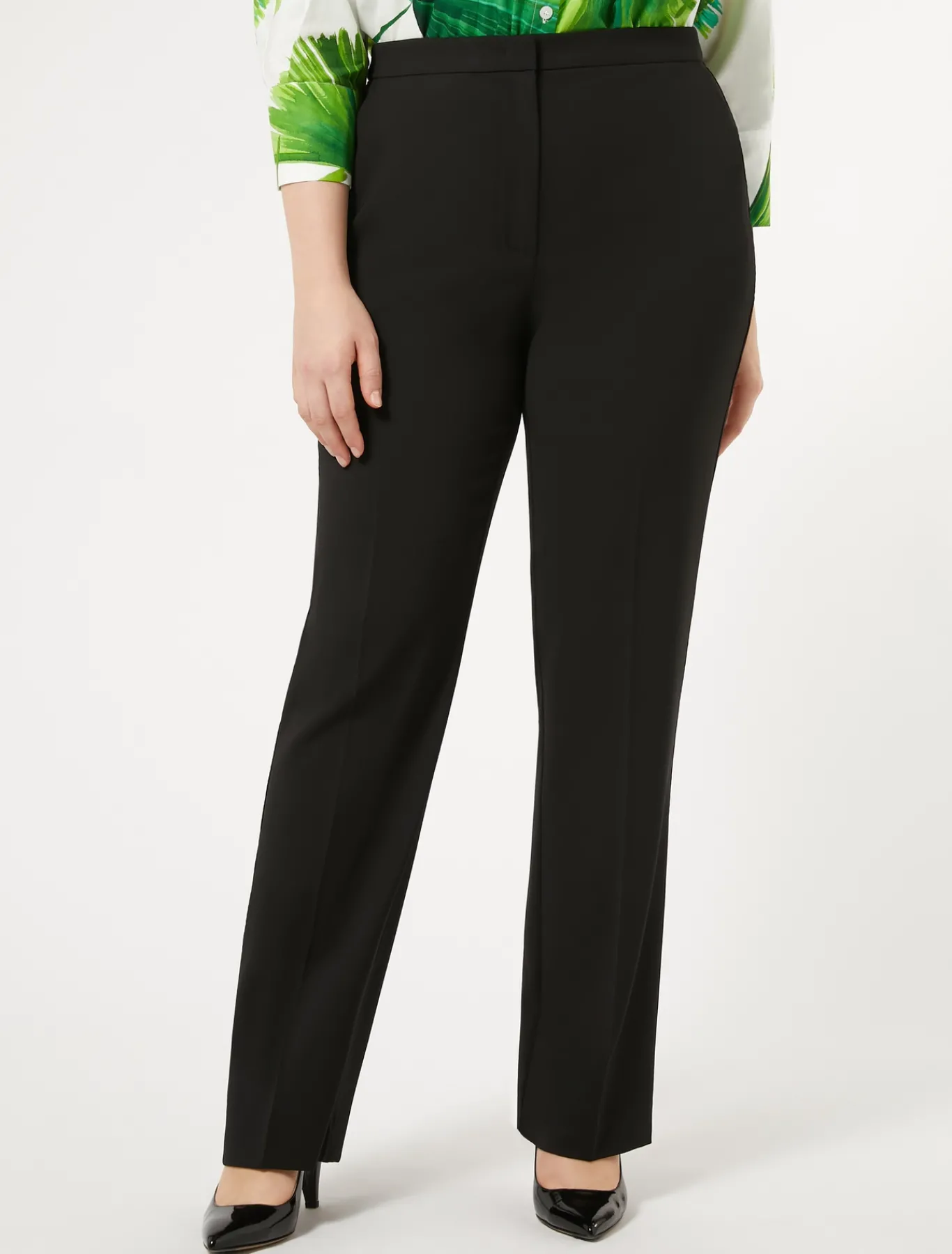 Marina Rinaldi Pantaloni & Jeans | Pantaloni & Jeans*Pantaloni in crêpe satin di lana NERO