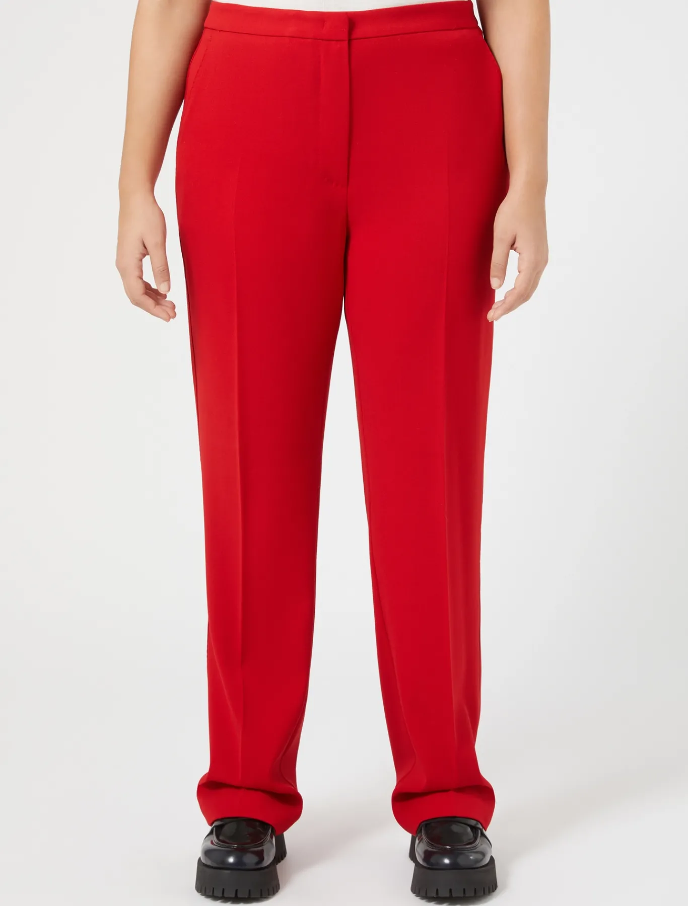 Marina Rinaldi Pantaloni & Jeans | Pantaloni & Jeans*Pantaloni in crêpe satin di lana ROSSO