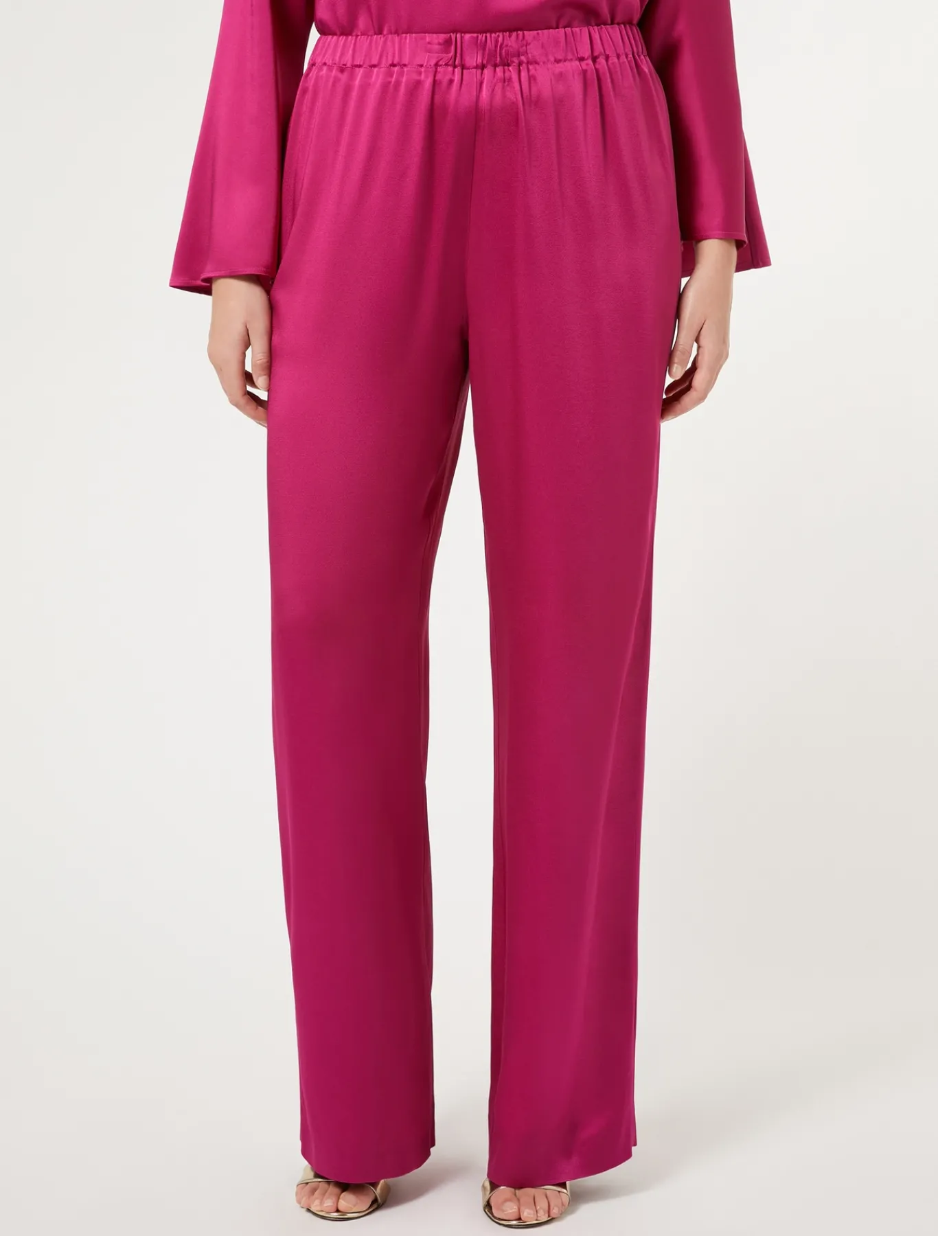 Marina Rinaldi Pantaloni E Gonne | Collezione Elegante*Pantaloni in envers satin lucido LAMPONE