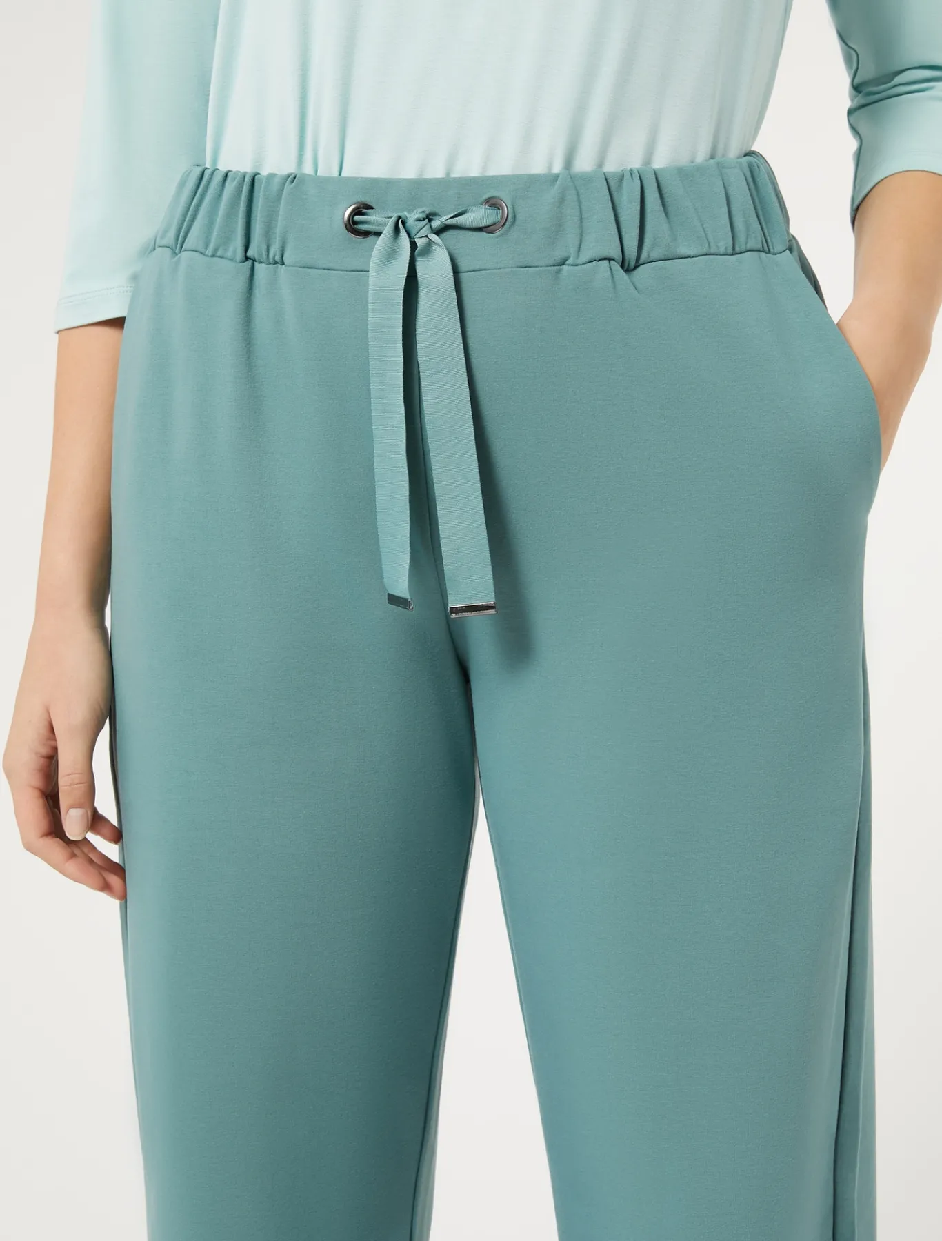 Marina Rinaldi Pantaloni & Jeans | Pantaloni & Jeans*Pantaloni in felpa di cotone stretch VERDESALVIA