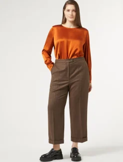 Marina Rinaldi Pantaloni & Jeans | Pantaloni & Jeans*Pantaloni in flanella di lana MARRONE
