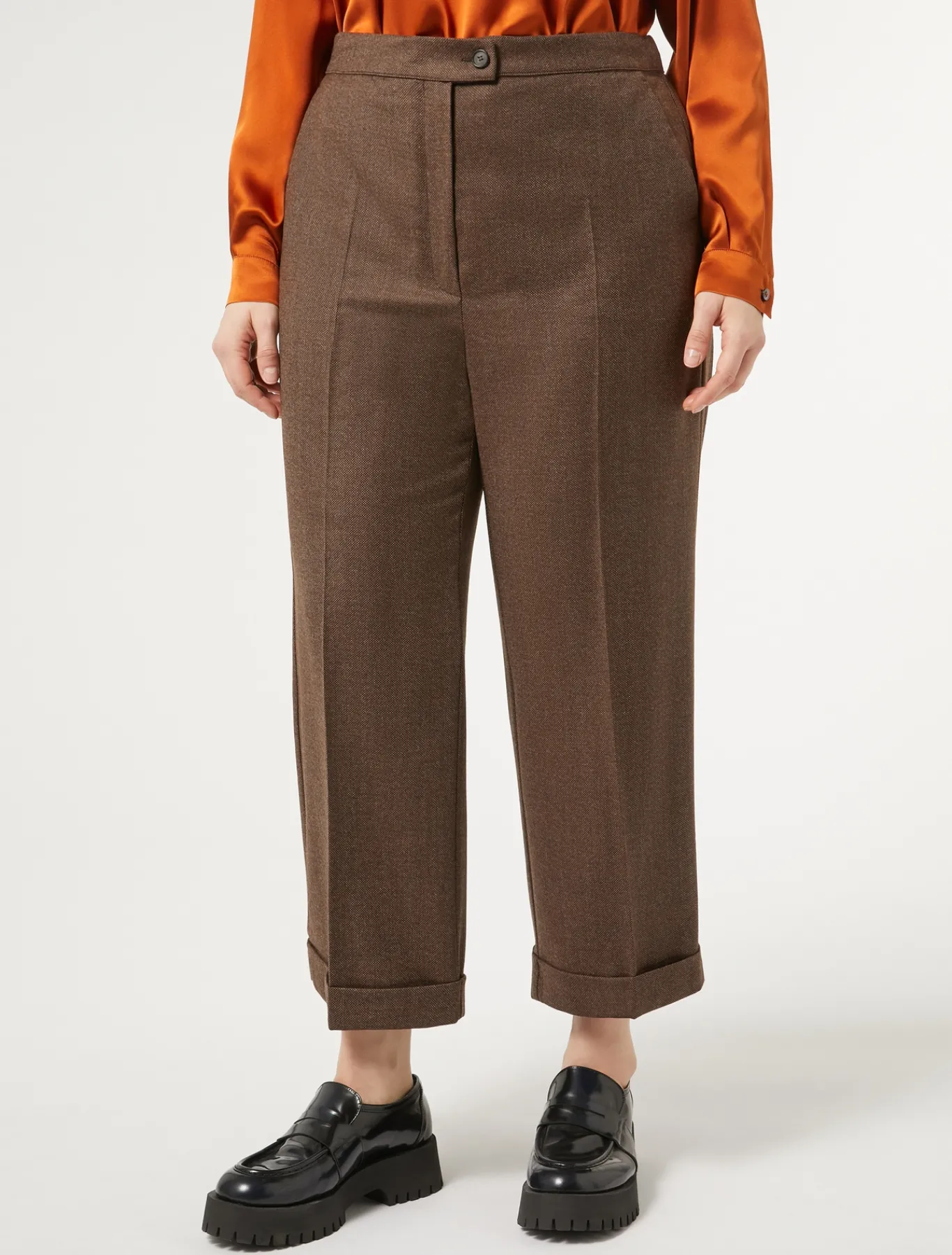 Marina Rinaldi Pantaloni & Jeans | Pantaloni & Jeans*Pantaloni in flanella di lana MARRONE