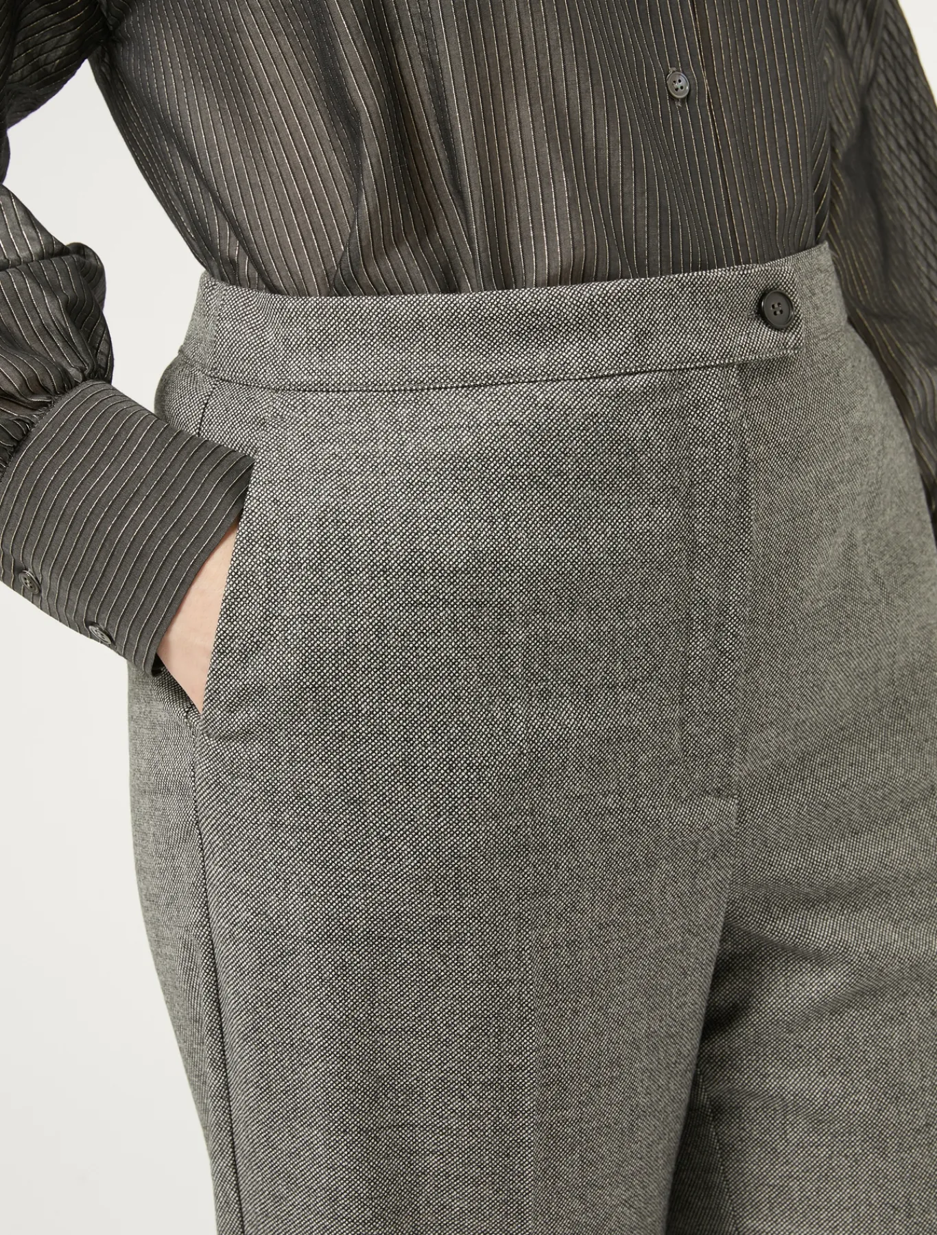 Marina Rinaldi Pantaloni & Jeans | Pantaloni & Jeans*Pantaloni in flanella di lana GRIGIOSCURO