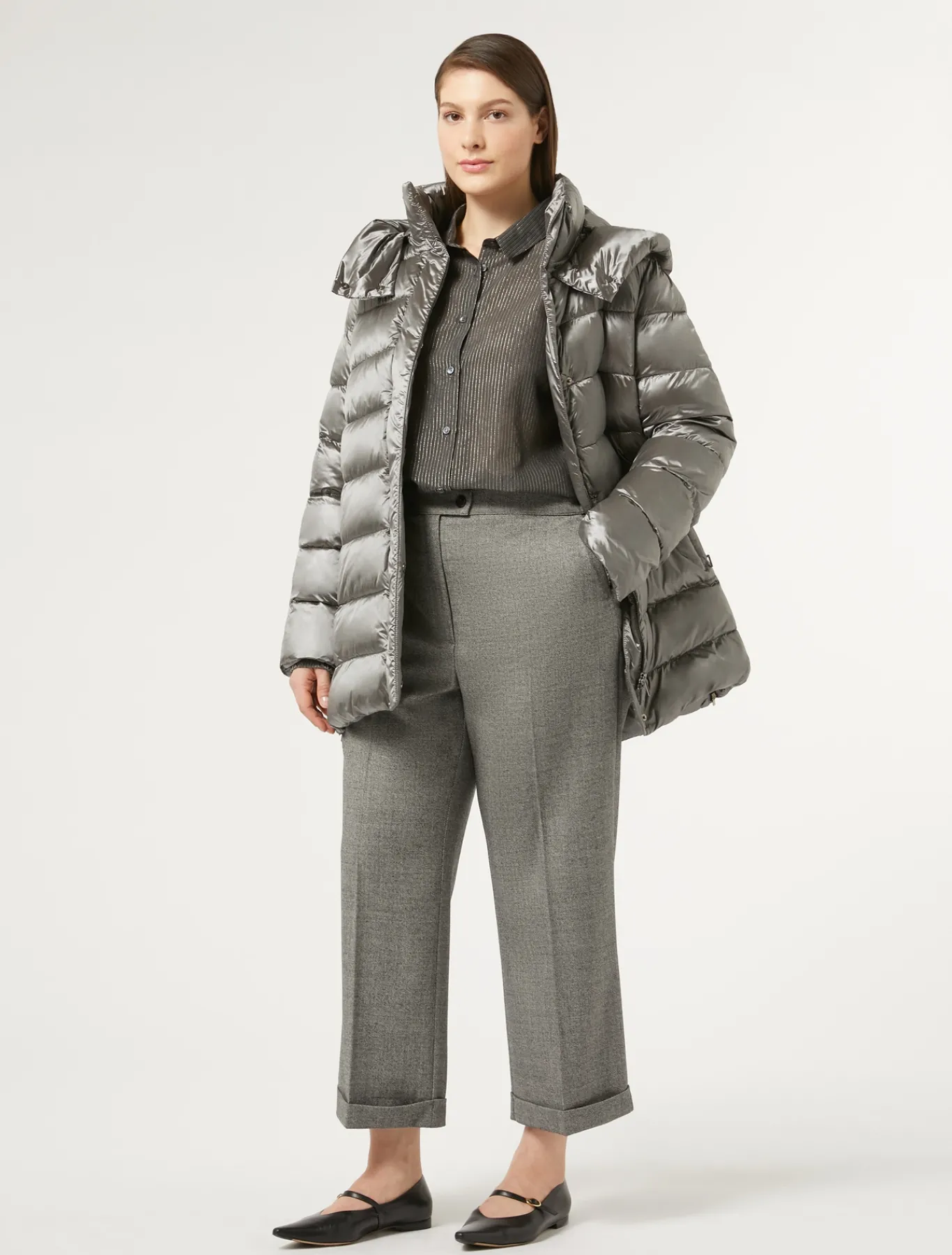 Marina Rinaldi Pantaloni & Jeans | Pantaloni & Jeans*Pantaloni in flanella di lana GRIGIOSCURO