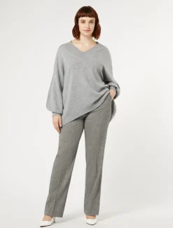 Marina Rinaldi Pantaloni & Jeans | Pantaloni & Jeans*Pantaloni in foulé di lana NEROBIANCO