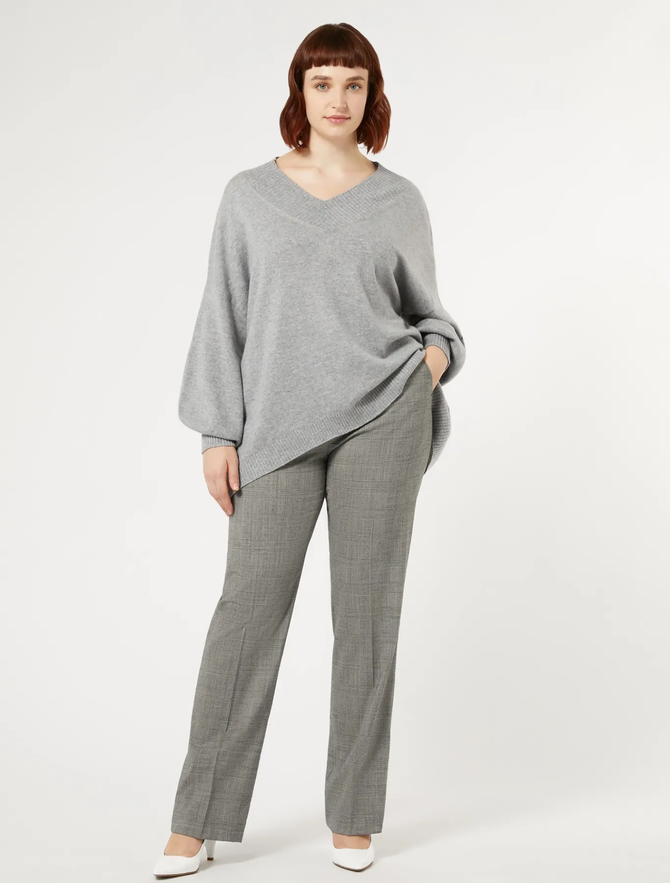 Marina Rinaldi Pantaloni & Jeans | Pantaloni & Jeans*Pantaloni in foulé di lana NEROBIANCO