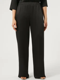 Marina Rinaldi Pantaloni E Gonne | Pantaloni & Jeans*Pantaloni in frisottino lucido NERO