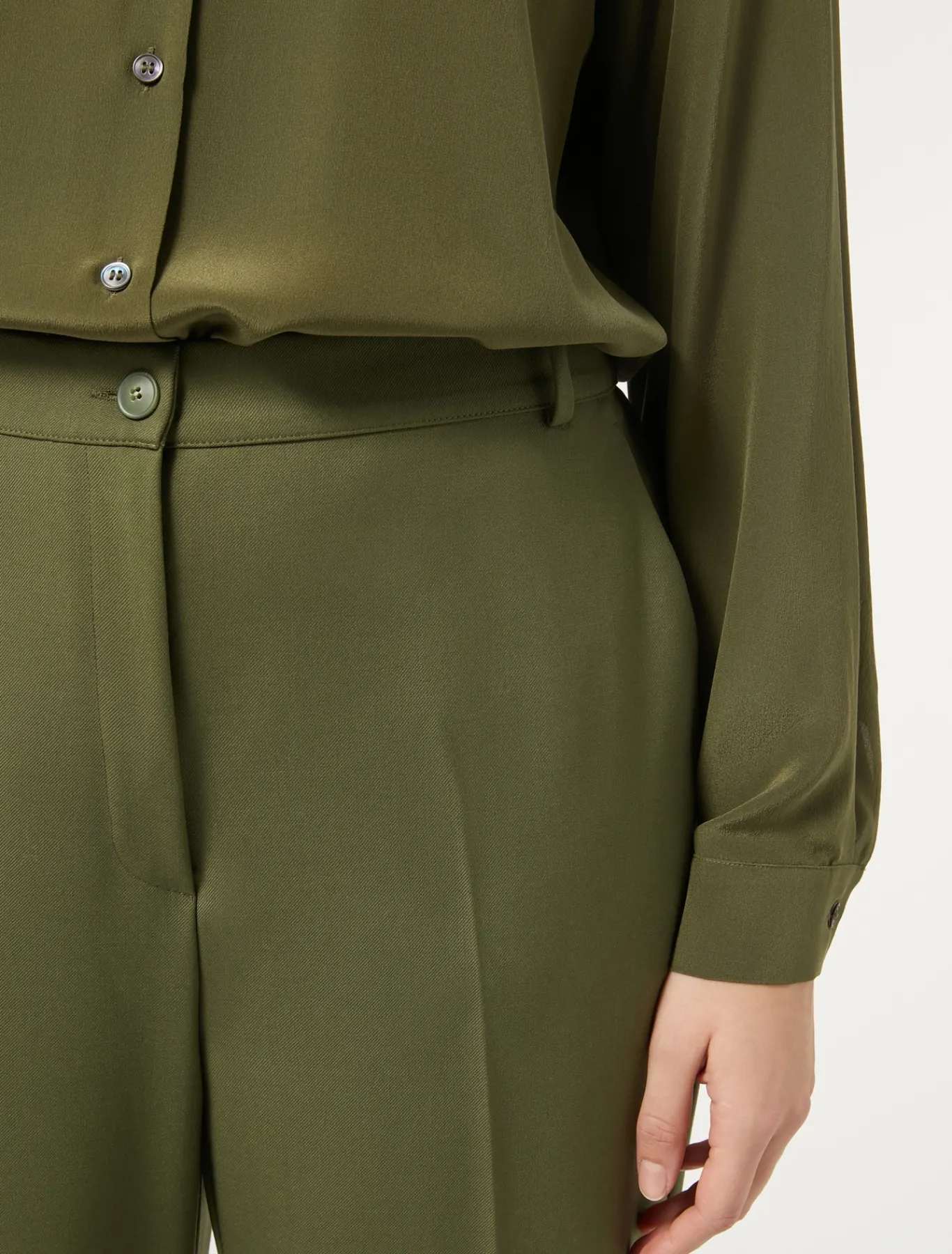 Marina Rinaldi Pantaloni & Jeans | Pantaloni & Jeans*Pantaloni in gabardina di lana VERDE
