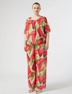 Marina Rinaldi Pantaloni E Gonne | Selezione Elegante*Pantaloni in georgette ROSA