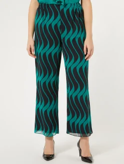 Marina Rinaldi Pantaloni E Gonne | Selezione Elegante*Pantaloni in georgette BLUMARINO