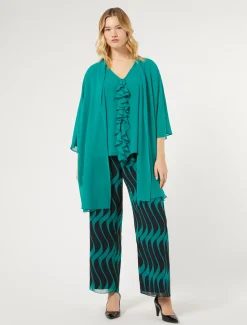 Marina Rinaldi Pantaloni E Gonne | Selezione Elegante*Pantaloni in georgette BLUMARINO