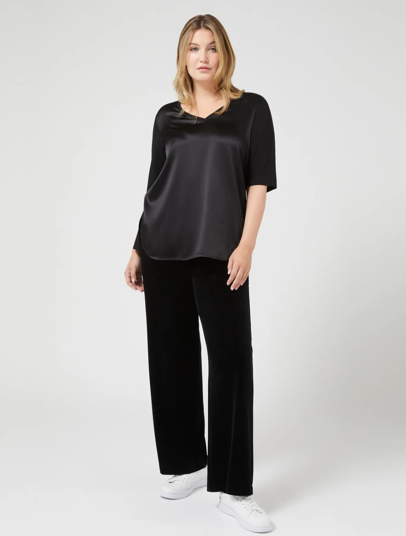 Marina Rinaldi Pantaloni & Jeans | Pantaloni & Jeans*Pantaloni in jersey di velluto NERO