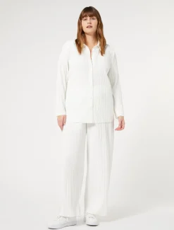 Marina Rinaldi Pantaloni & Jeans | Pantaloni & Jeans*Pantaloni in jersey plissé BIANCO
