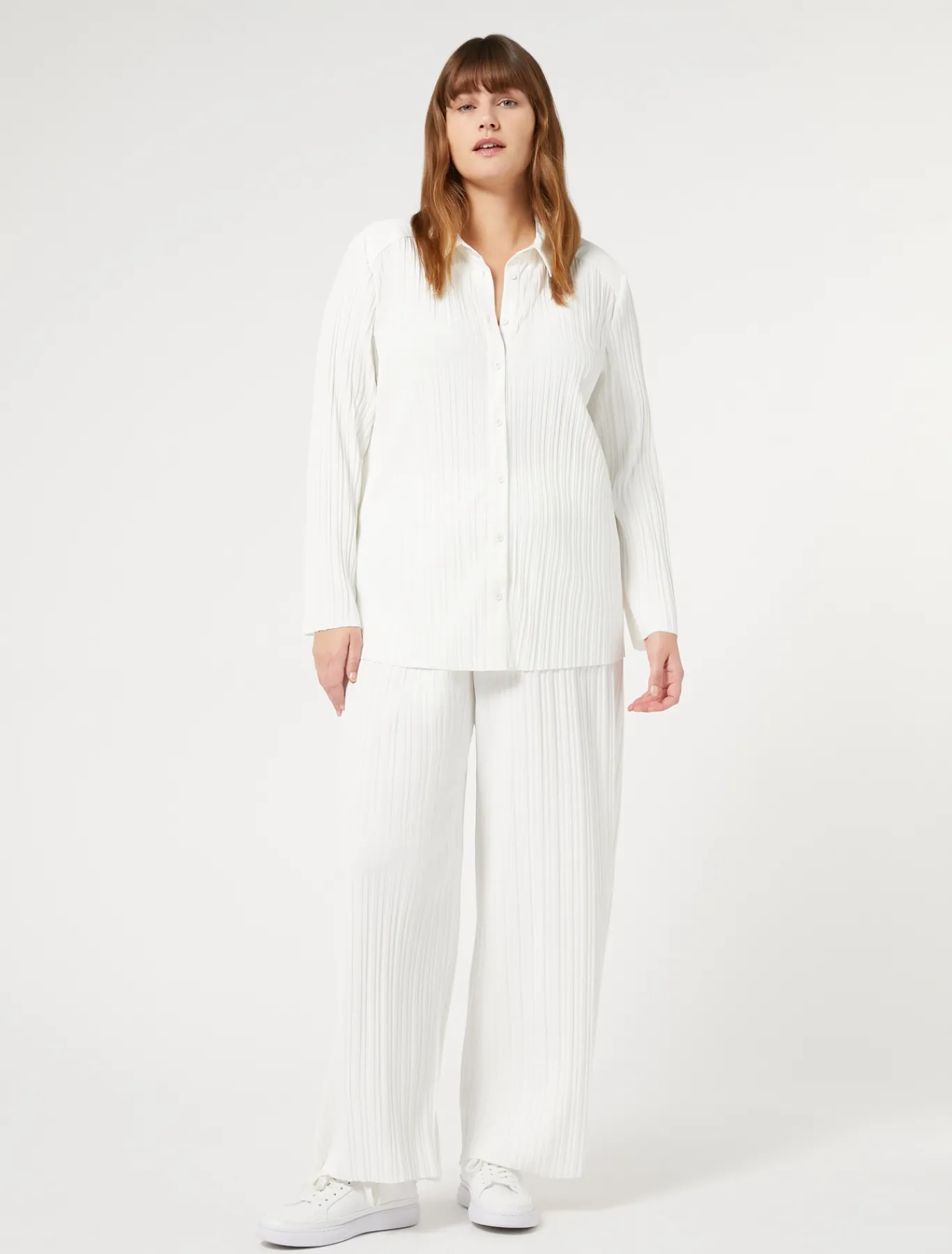Marina Rinaldi Pantaloni & Jeans | Pantaloni & Jeans*Pantaloni in jersey plissé BIANCO