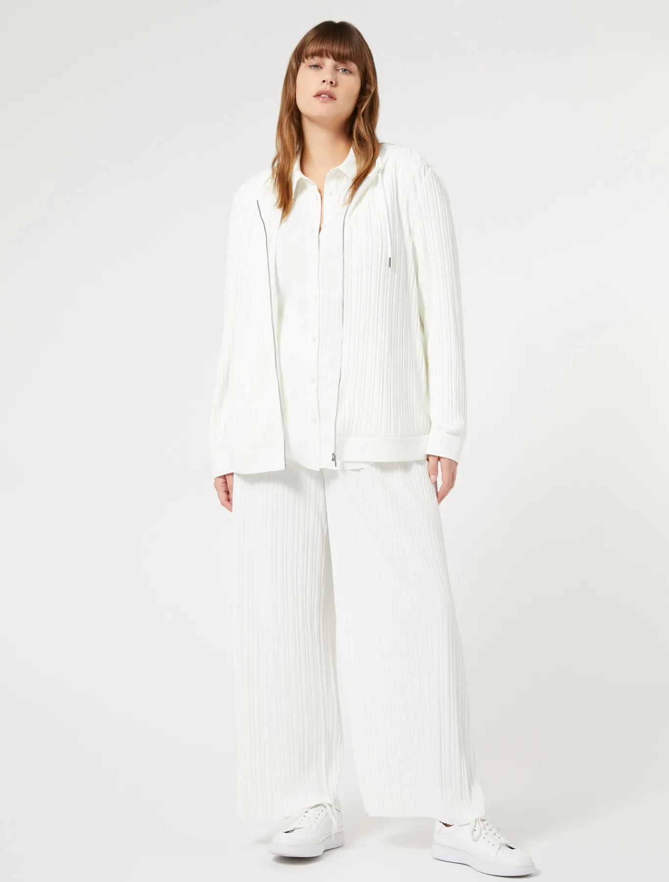Marina Rinaldi Pantaloni & Jeans | Pantaloni & Jeans*Pantaloni in jersey plissé BIANCO