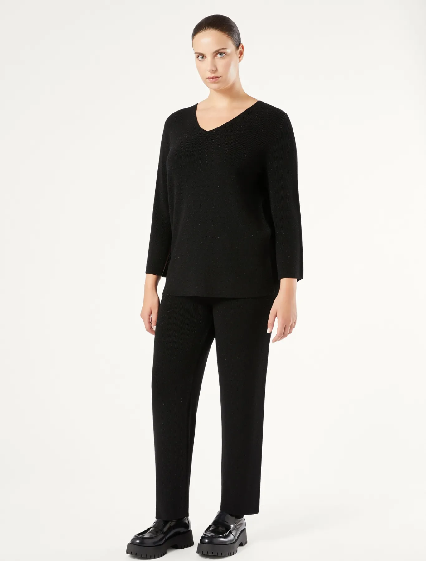 Marina Rinaldi Pantaloni & Jeans | Pantaloni & Jeans*Pantaloni in lana e lurex NERO