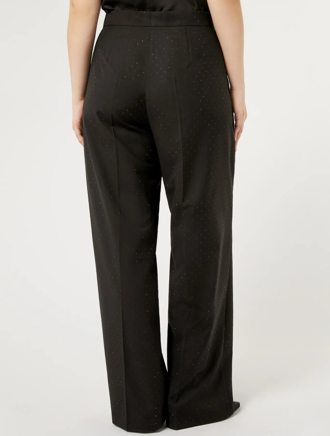 Marina Rinaldi Pantaloni E Gonne | Collezione Elegante*Pantaloni in levantina con strass NERO