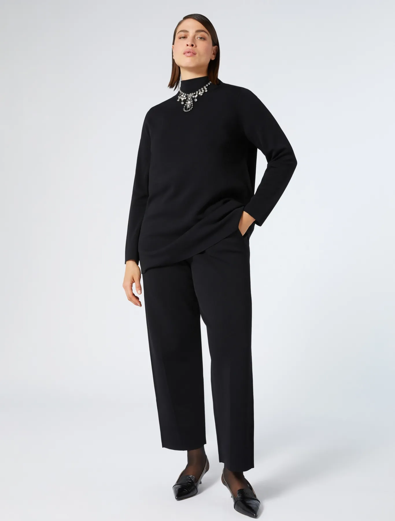 Marina Rinaldi Pantaloni & Jeans | Pantaloni & Jeans*Pantaloni in maglia NERO