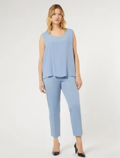 Marina Rinaldi Pantaloni E Gonne | Pantaloni & Jeans*Pantaloni in ottoman AZZURRO