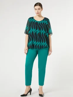 Marina Rinaldi Pantaloni E Gonne | Selezione Elegante*Pantaloni in ottoman VERDE