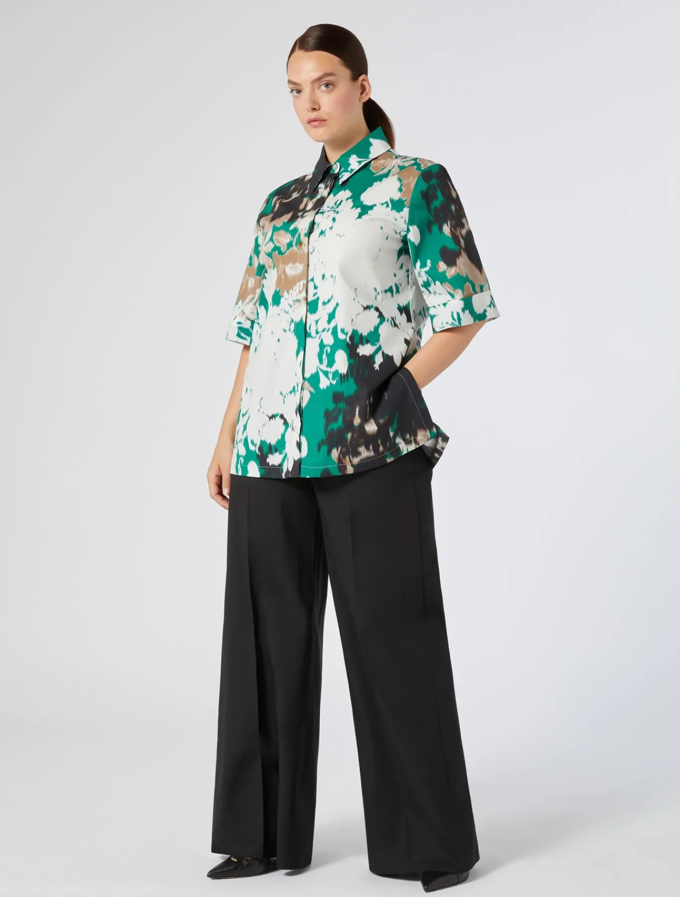 Marina Rinaldi Pantaloni & Jeans | Pantaloni & Jeans*Pantaloni in popeline di cotone NERO