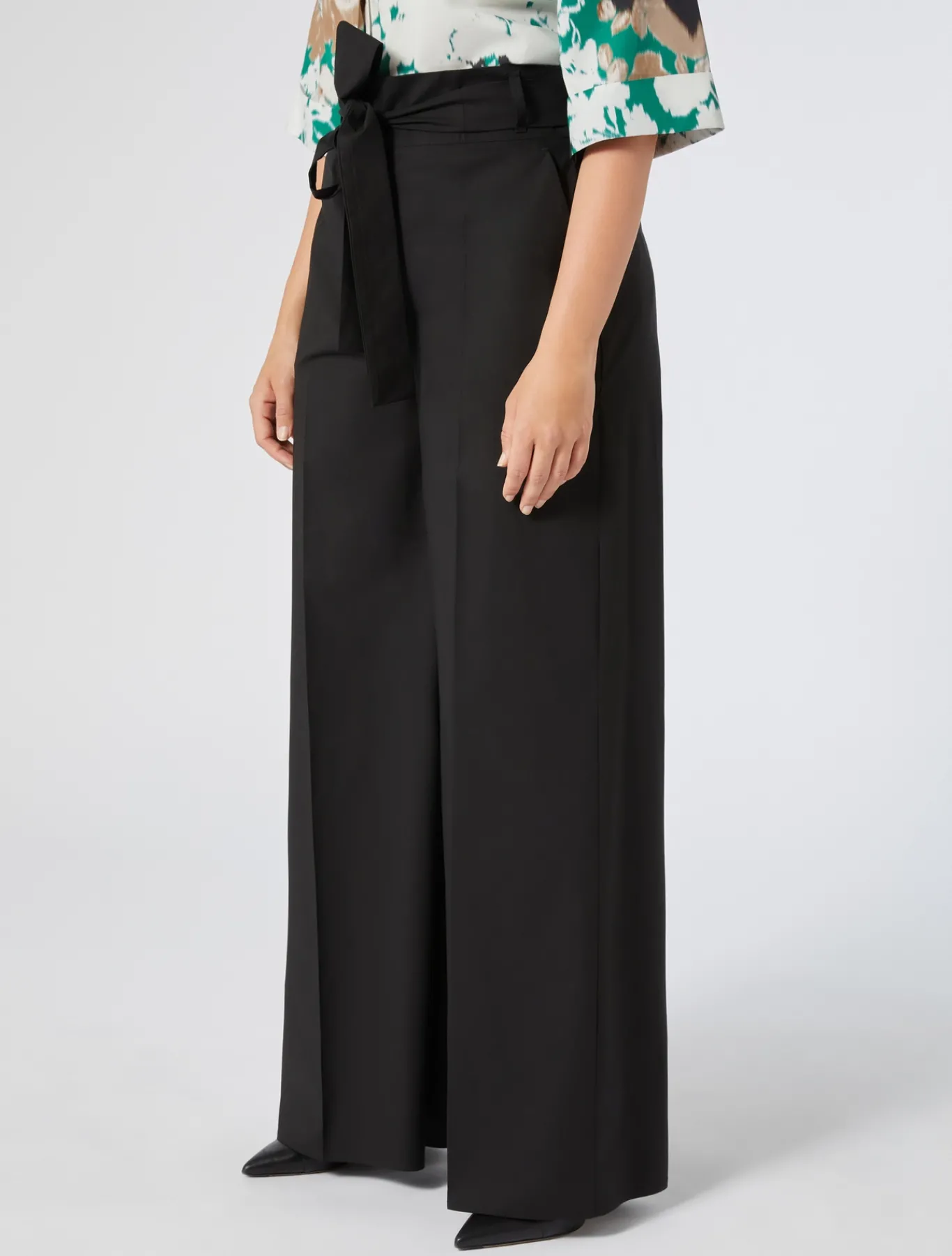 Marina Rinaldi Pantaloni & Jeans | Pantaloni & Jeans*Pantaloni in popeline di cotone NERO