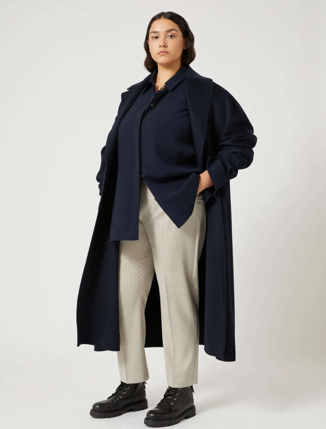 Marina Rinaldi Pantaloni & Jeans | Pantaloni & Jeans*Pantaloni in popeline di pura lana BEIGE