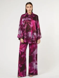 Marina Rinaldi Pantaloni E Gonne | Collezione Elegante*Pantaloni in raso di seta BORDEAUX