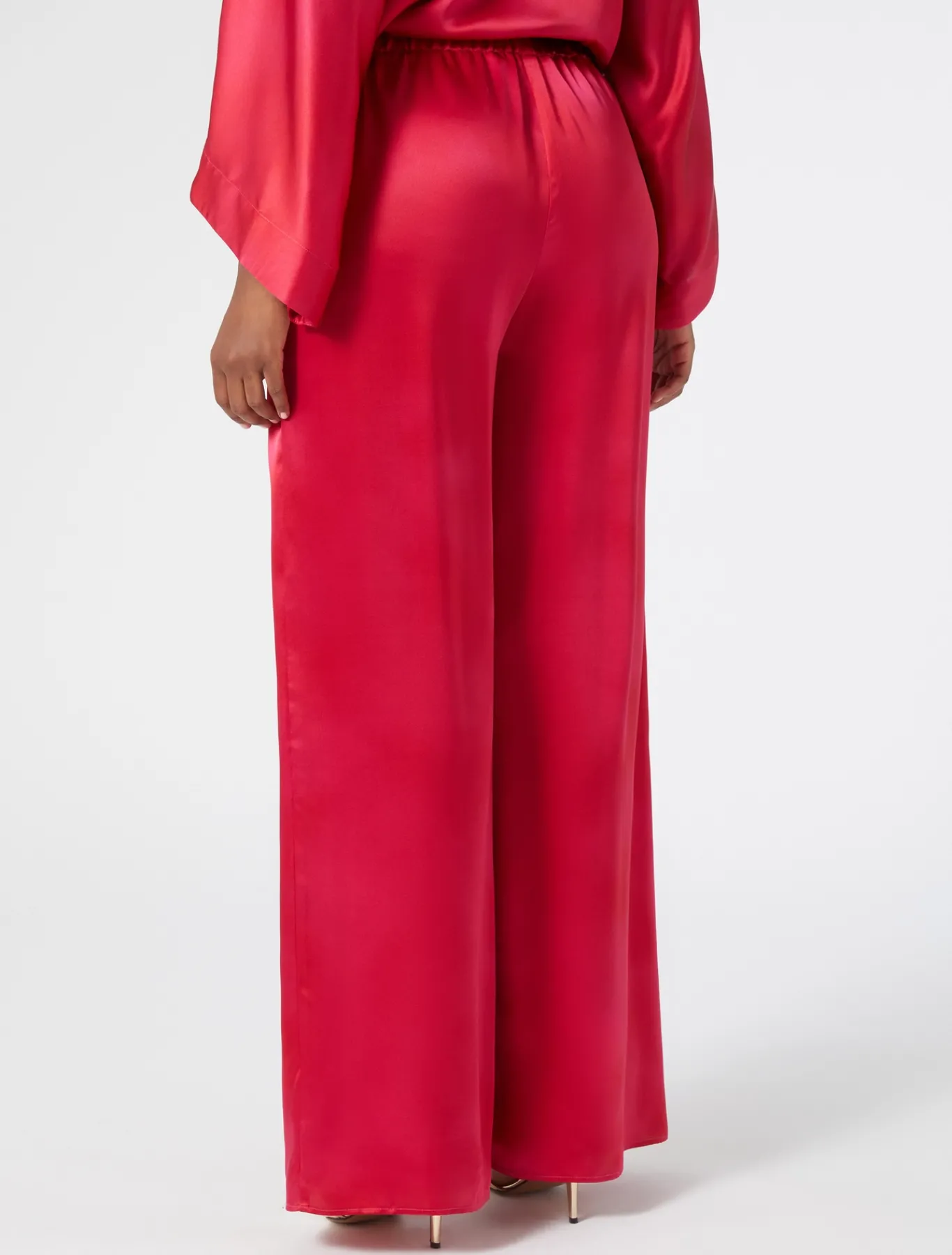 Marina Rinaldi Pantaloni E Gonne | Pantaloni & Jeans*Pantaloni in raso di seta FUXIA