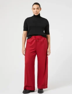 Marina Rinaldi Pantaloni & Jeans | Pantaloni & Jeans*Pantaloni in saglia di misto viscosa ROSSO