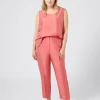 Marina Rinaldi Pantaloni E Gonne | Pantaloni & Jeans*Pantaloni in shantung di pura seta ROSSO